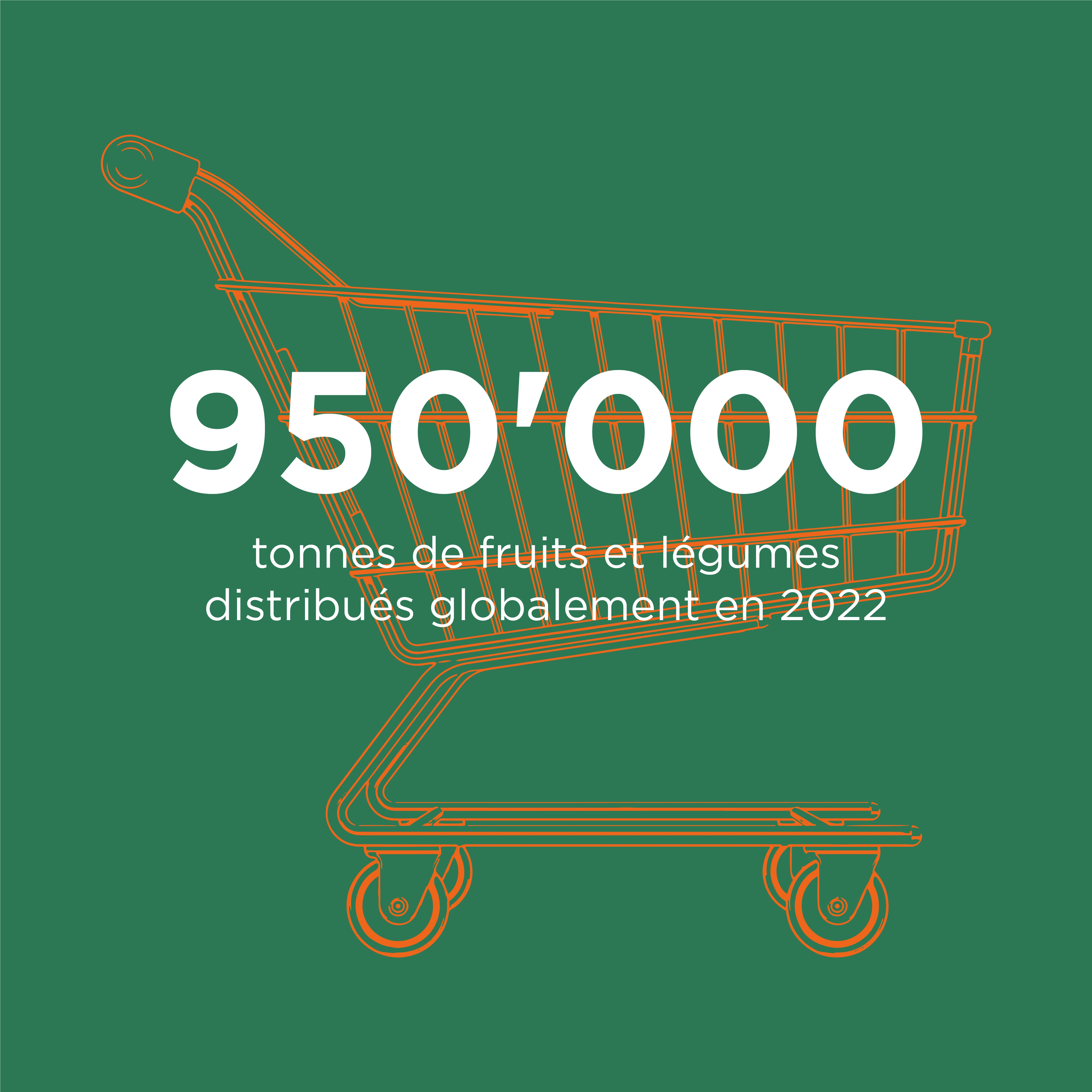 Tonnes de fruits leg distribués globalement