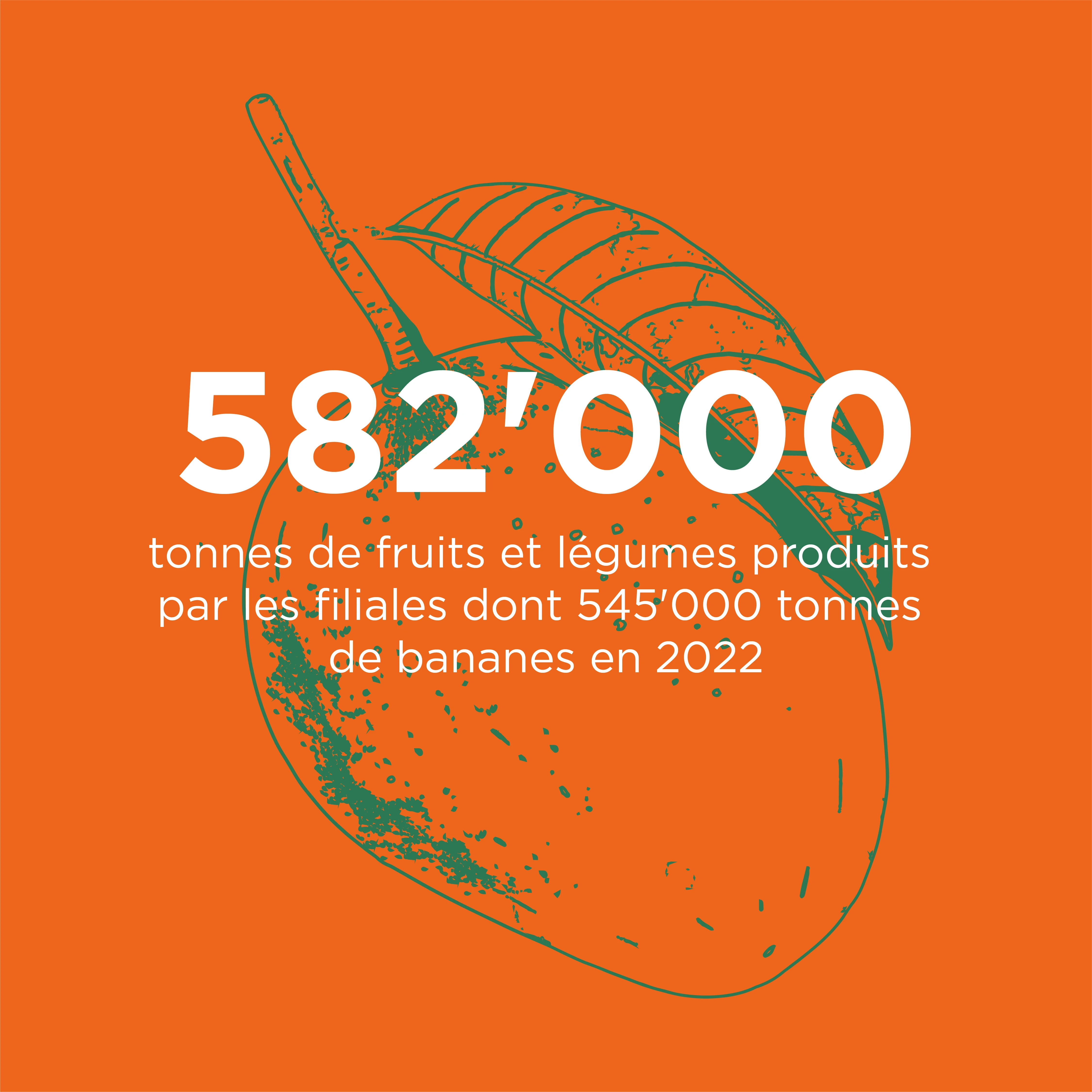 Tonnes de fruit/leg produits